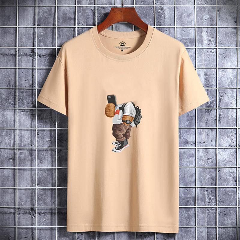 Men's T Shirts Funny Bear Harajuku Tshirt For Men Summer T-shirt Short SleeveT-shirt Men's Clothes Male