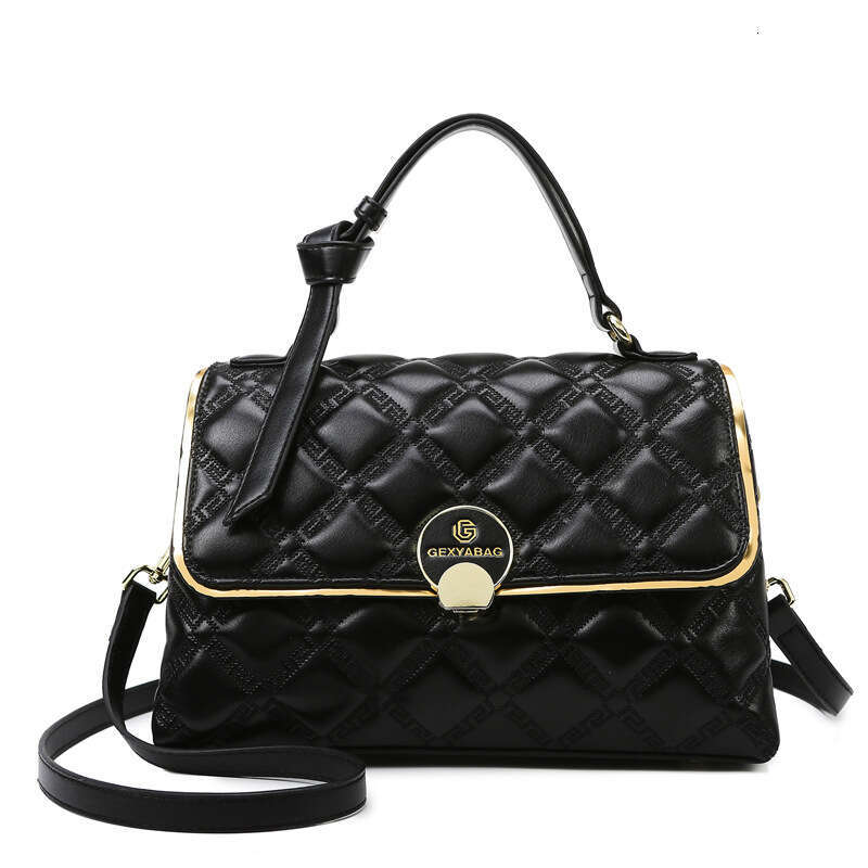 Women's large capacity diamond patterned handbag, high-end, crossbody bag, fashionable fragrance, single shoulder small square bag