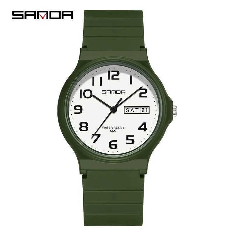 SANDA 9072 Student Quartz Simple Light Fashion Wear resistant Outdoor Sports Wristband Suitable for Boys and Girls W250104