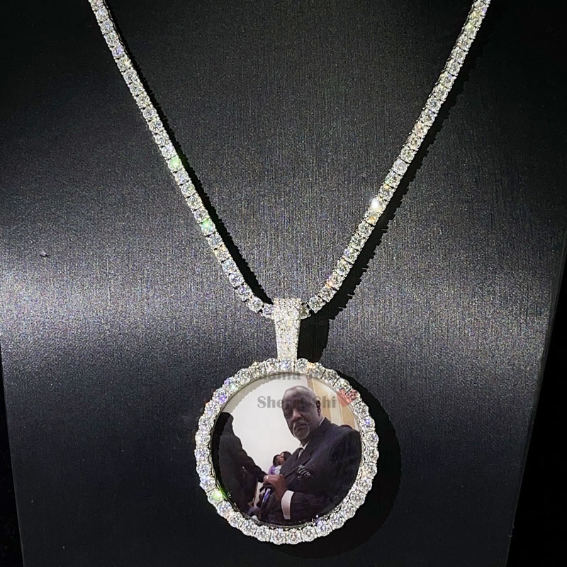 Sterg Sier Made VVS Moissanite Dia Memory Picture Custom Necklace Pendant Hip-hop necklace