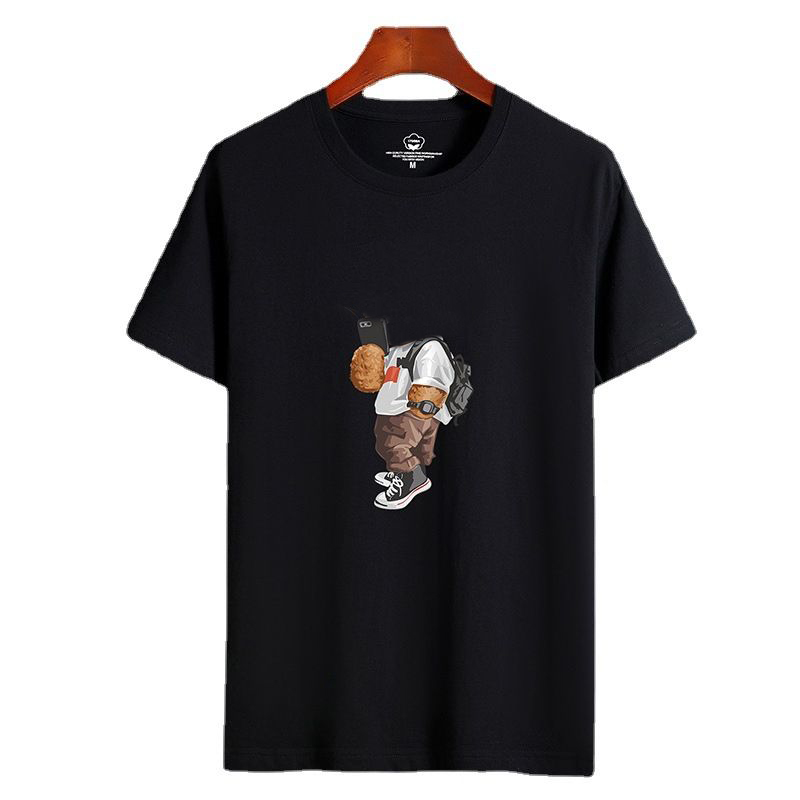 Men's T Shirts Funny Bear Harajuku Tshirt For Men Summer T-shirt Short SleeveT-shirt Men's Clothes Male