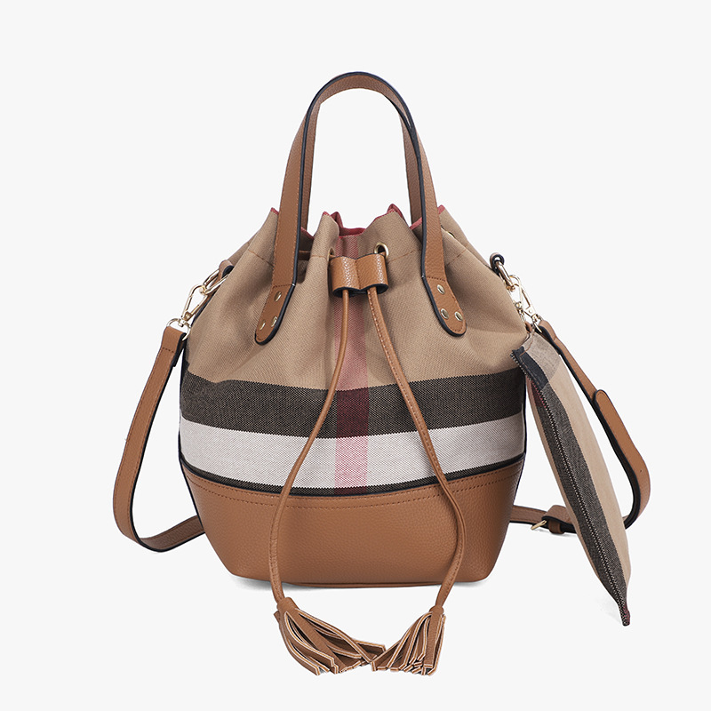 2022 New Women's Classic Checkered Contrast Handbag Fashionable And Versatile One Shoulder Crossbody Bag
