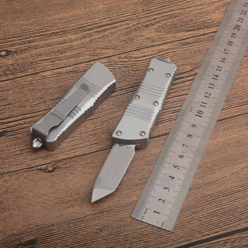 High End Mini MT 204 Tactical Knife D2 Stone Wash Tanto Point Blade 6061-T6 Handle EDC Pocket Knives With Nylon Bag Sier