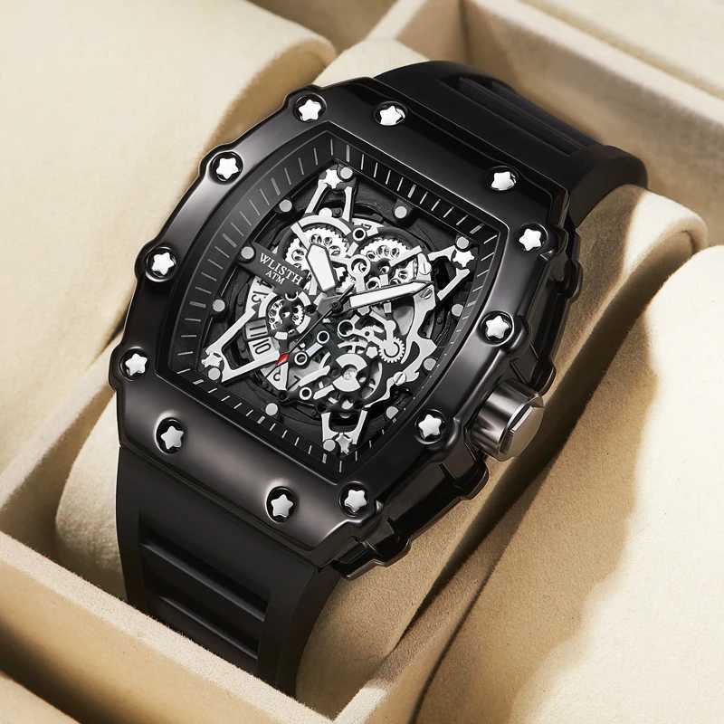 Foreign trade mens large dial quartz waterproof sports square luminous men W250104