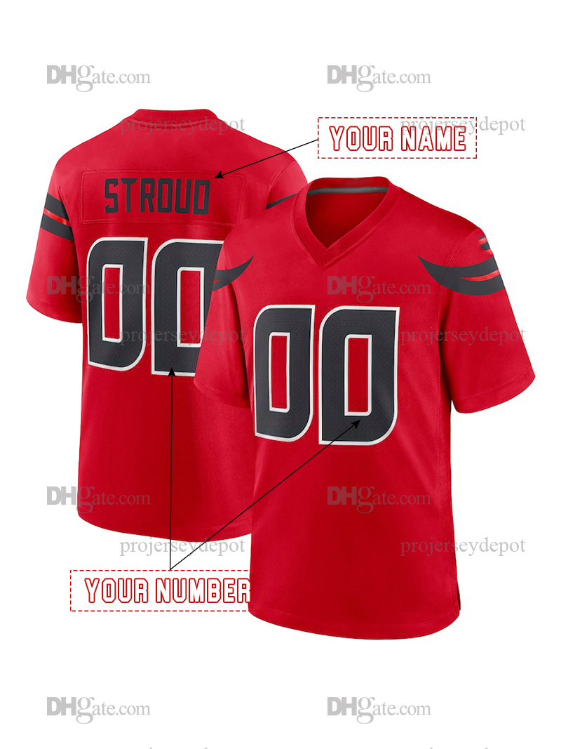 Custom Football Jersey Stroud Collins Dell Football Jerseys Any Name Number Mens Womens Youth