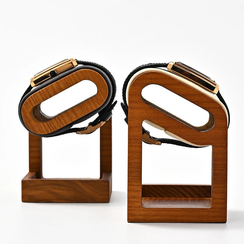 Oirlv Retro Wood Watch Bracelet Bangle Display Holder Stand Rack Retail Shop Showcase Brazaletes Jewelry Wholesale 241225