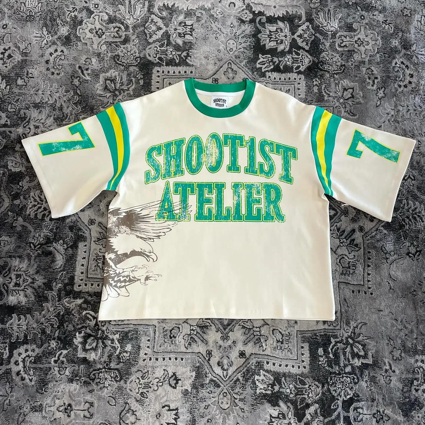 American T-shirt Y2K short sleeved top mens retro hip-hop rock pattern oversized T-shirt round neck pure cotton floral dress 250103