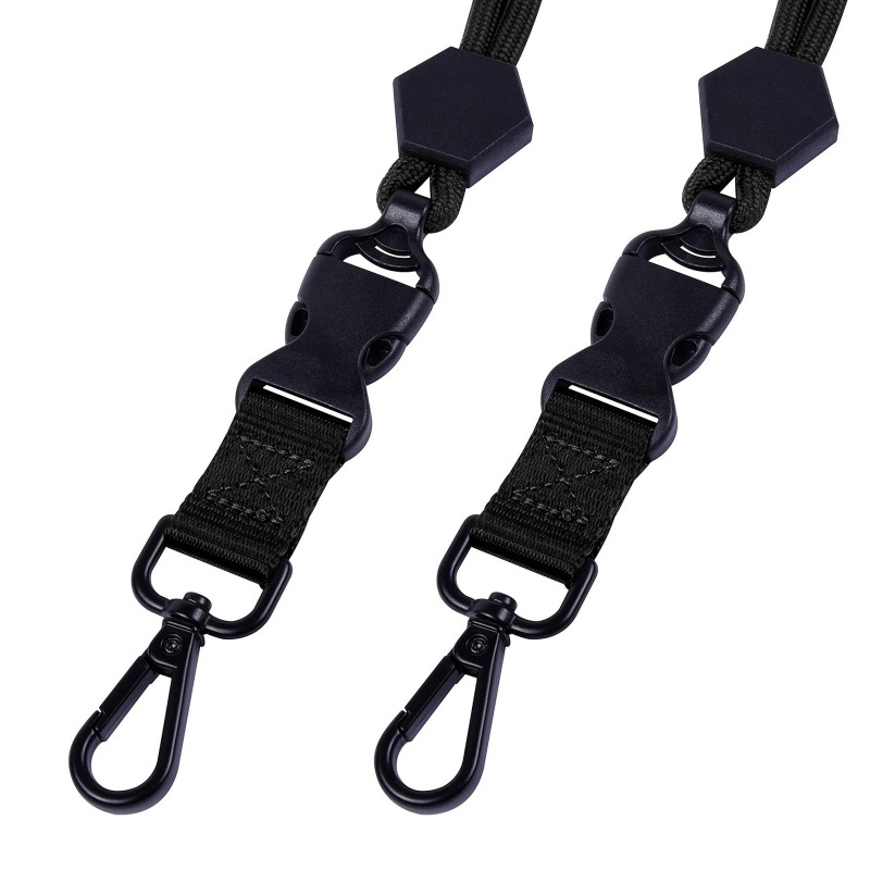 Customization Business card holder custom lanyard keychain premium Adjustable black blank nurse Teacher Paracord rope id card Lanyard