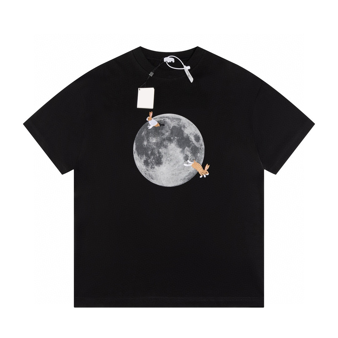 Men's Plus Tees & Polos t-shirts Round neck embroidered and printed polar style summer wear with street pure cotton 733E