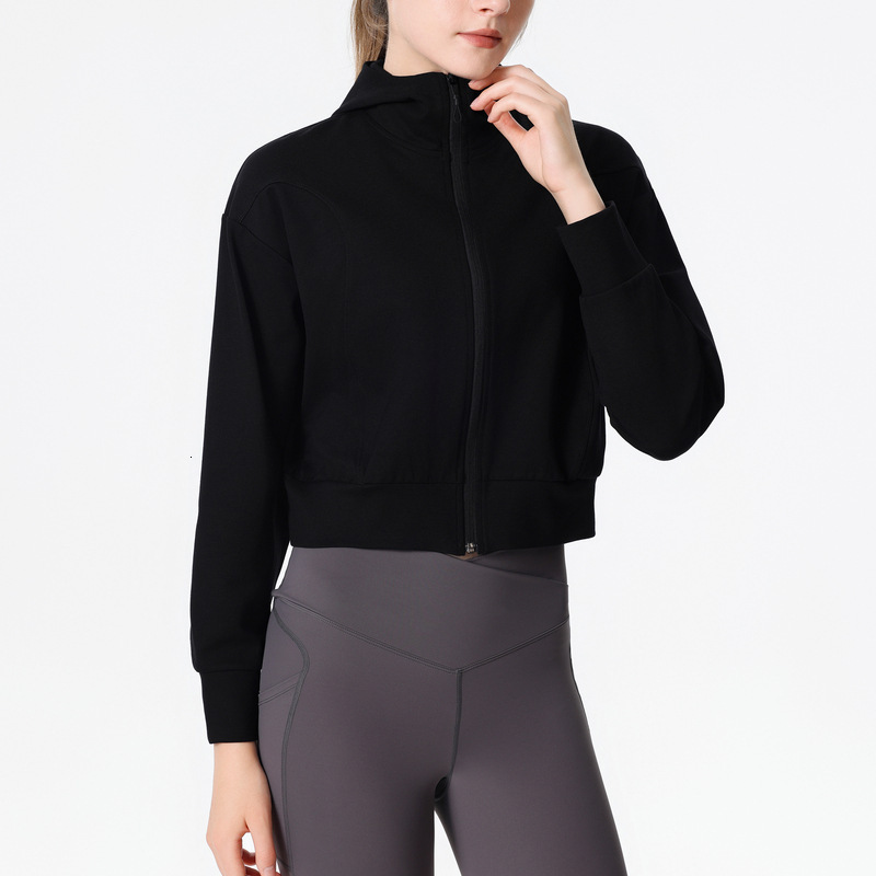 New Cotton Coat Winter Running Yoga Fiess Set Training Top Slim Fit Jacket Hoodie Women's