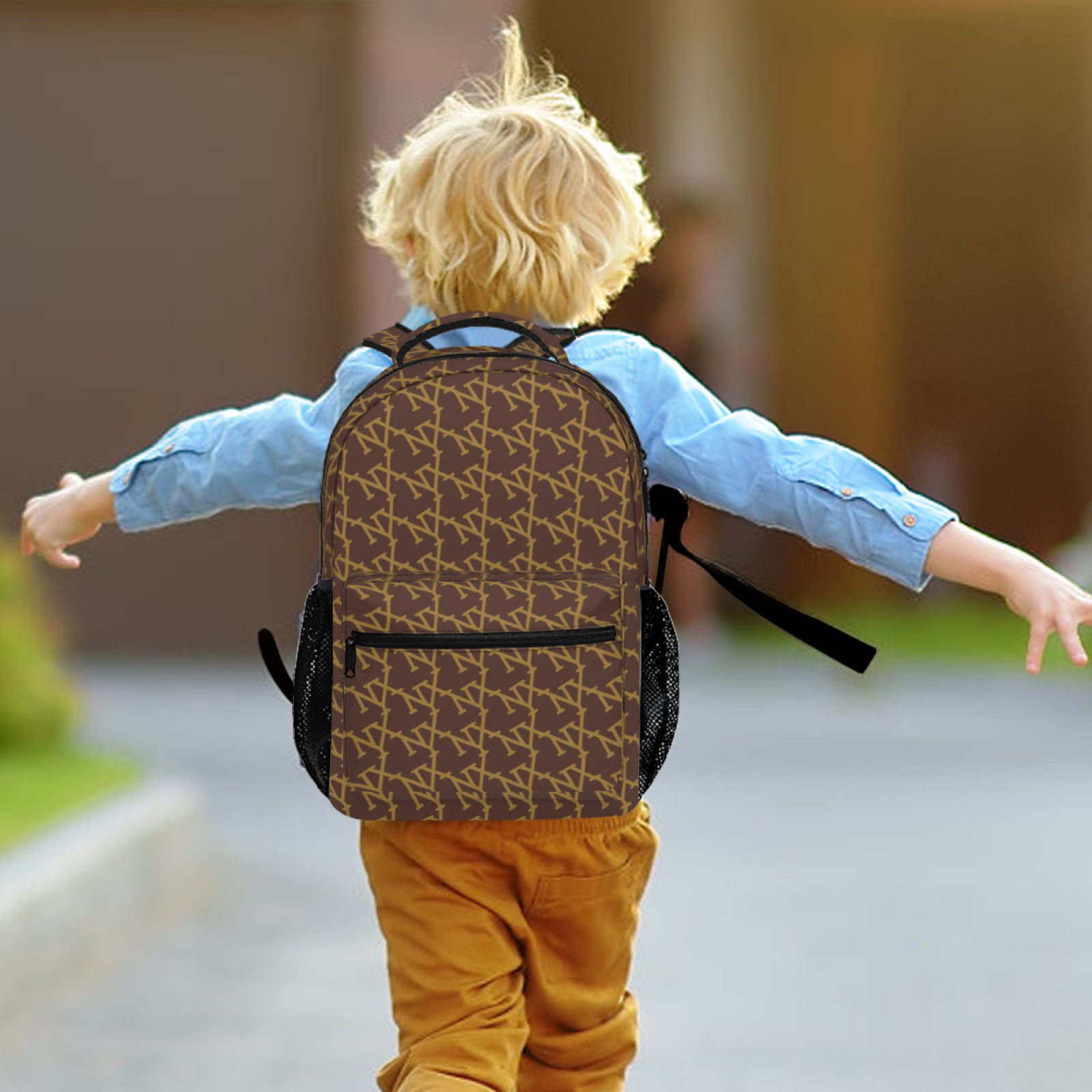 NXY 17 inch schoolbag designer bag luxury backpack children backpacks bookbags childrens fashion all-match classic back packs with dust bag