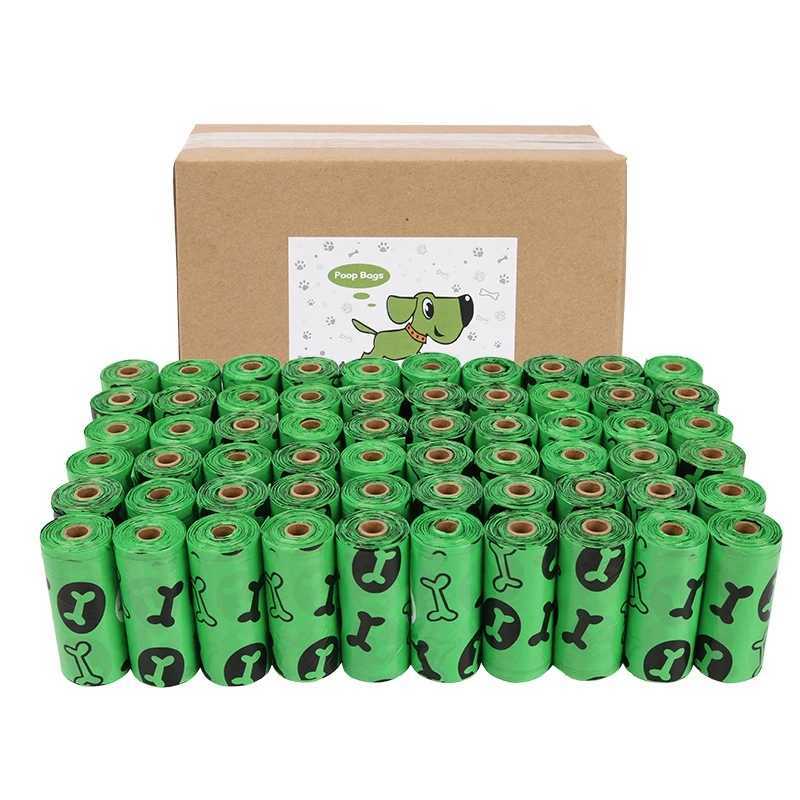 10~60 Rolls Green Orange Dog Poop Bag Waste Bag Dispenser for Dog Waste Carrier Outdoor Home Clean Refill Garbage Waste BagsXJ250104