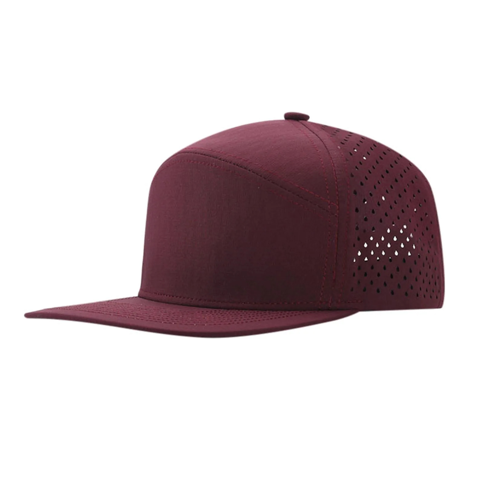 Men Flat Brim Baseball Cap Adjustable Performance Hat Perforated Cap Baseball Cap Size ucer 250103