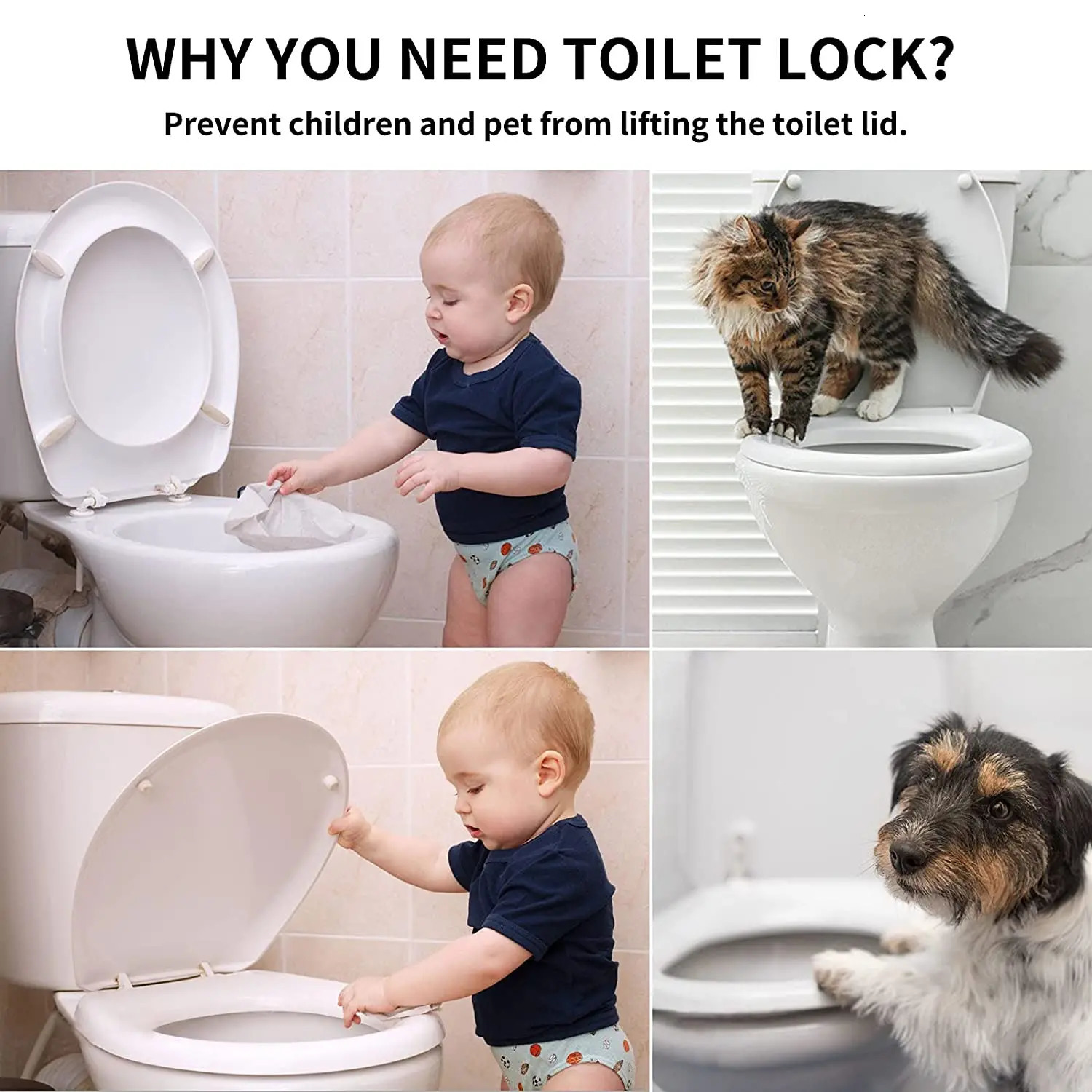 Baby Toilet Locks Children Safety Equipment Protection Kids Proof Bathroom Lids Seat with Adhesive 241230