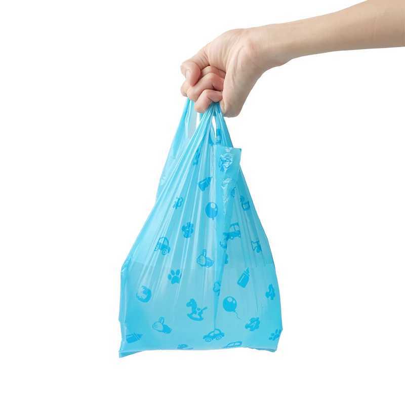 Biodegradable Dog Cat Easy Tie Handle Pet Waste Bags Doggie Poop Bags Dogs Baby Diaper Garbage Bag Car Trash bagXJ250104