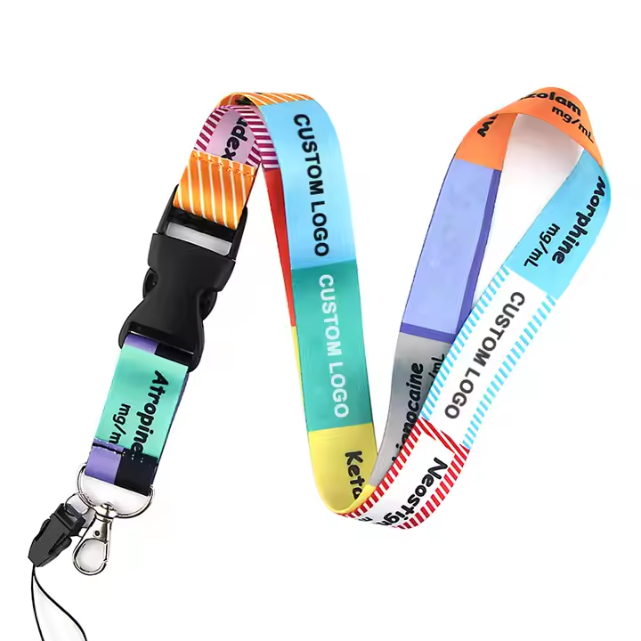 Factory custom Lanyard With Logo High Quality Personalized Custom Logo Aviation Neck Strap Silk Screen Printed Polyester Airline Air Lanyard For Staff
