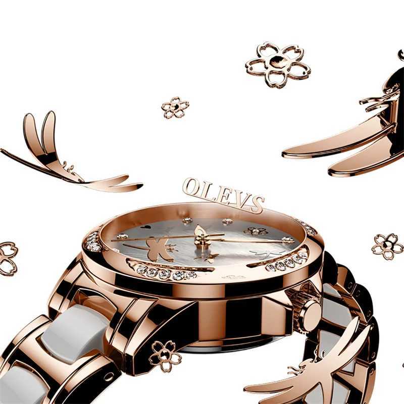 OLEVS Womens Fashion Luxury Womens Leisure Waterproof Womens Automatic Mechanical Relogio Womens New W250104