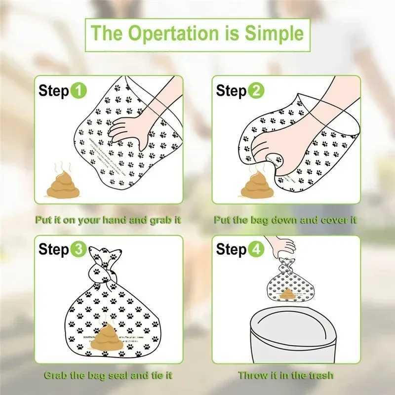 Degradable Dog Poop Bag for Puppy Outdoor Tools Toilet Pet Cat Garbage Bags for Dog Trash Litter Cleaning Tools Shit BagsXJ250104