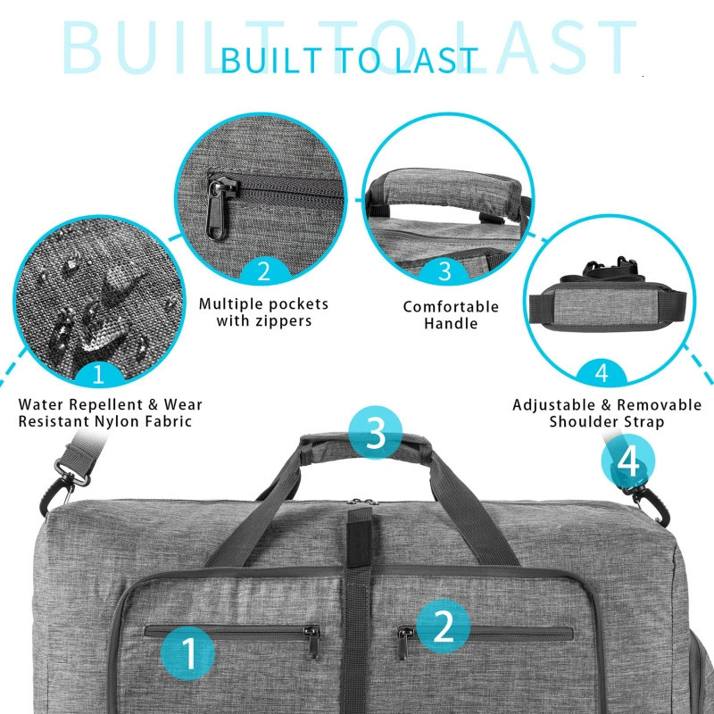 65L85L115L Men Travel Bags Hand Luggage Big Bag Business Large Capacity Weekend Duffle Waterproof Women 241226