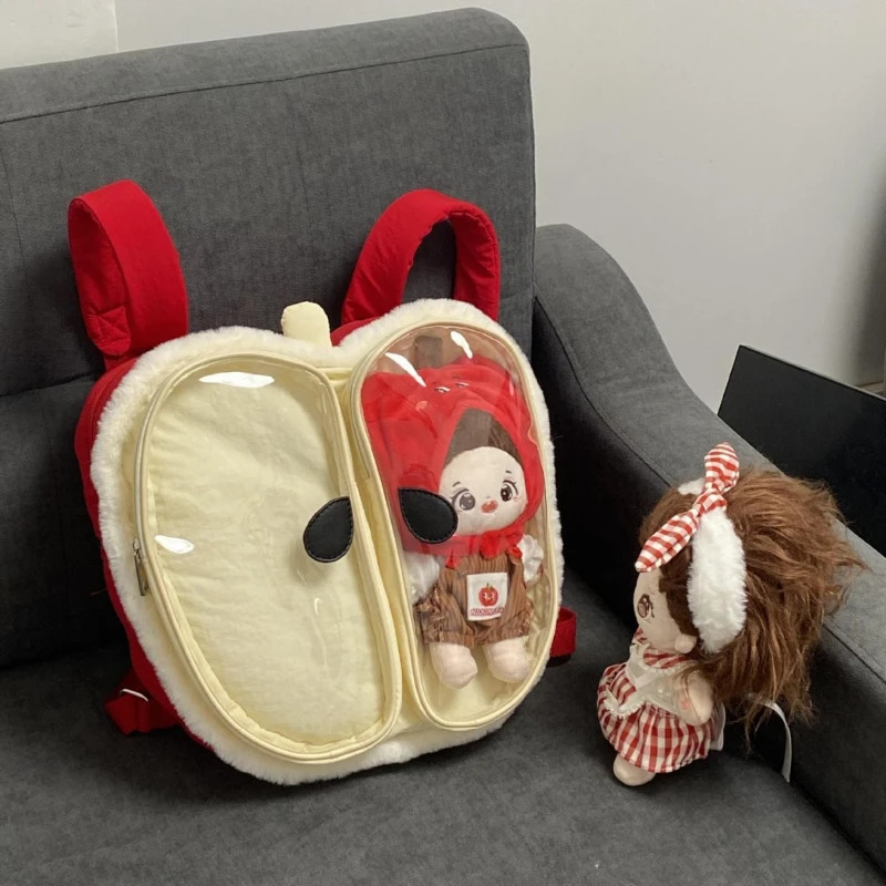 Women Tote Bags Cute Apple Plush Fashionable Versatile Backpack Women Bags Shoulder Bags Class Bag 250102