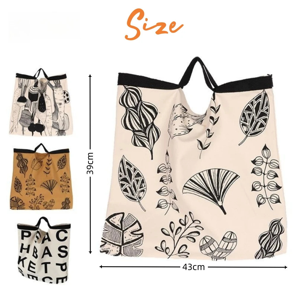 Unisex Canvas Handbag Large Capacity Fashion Shopping Bag Lazy Style Graffiti Art Canvas Bag Printing Letter Shoulder Tote Bags 250102