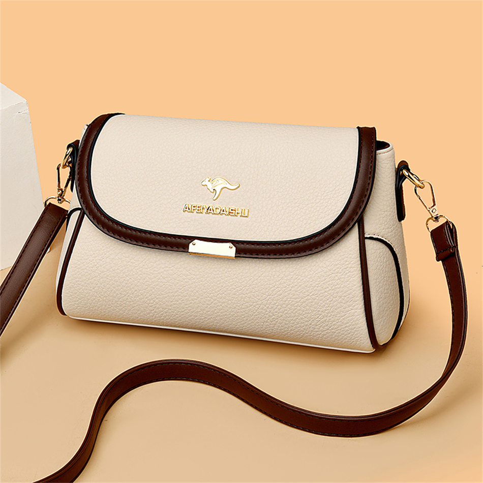 Solid Color High Quality Leather Small Shoulder Bagsfor Women 2024 New Messenger Bags With Strapdesigner Crossbody Bag Sac Amain