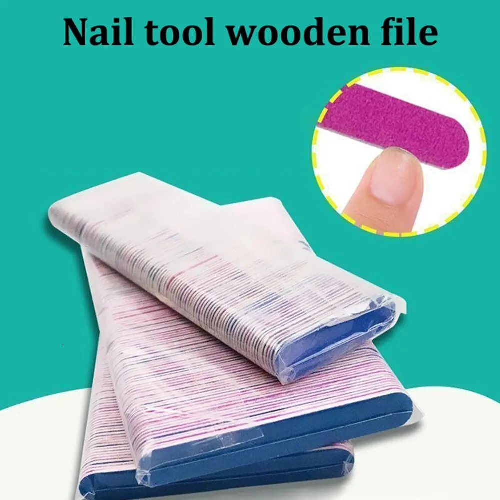 50100Pcs Double Side Nail Files Mini Sanding Buffer Block Set For Gel Polish Manicure Pedicure Salon Art Tool Matte Pen Na 241230