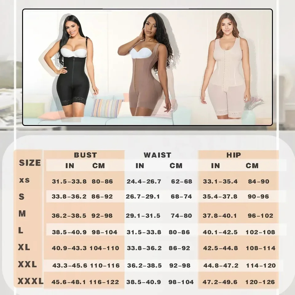 Fajas Colombianas Body Shaper High Compression Liposuction Reductoras Postpartum Girdle Stage 2 Faja for Bbl Sculpting Shapewear 250103