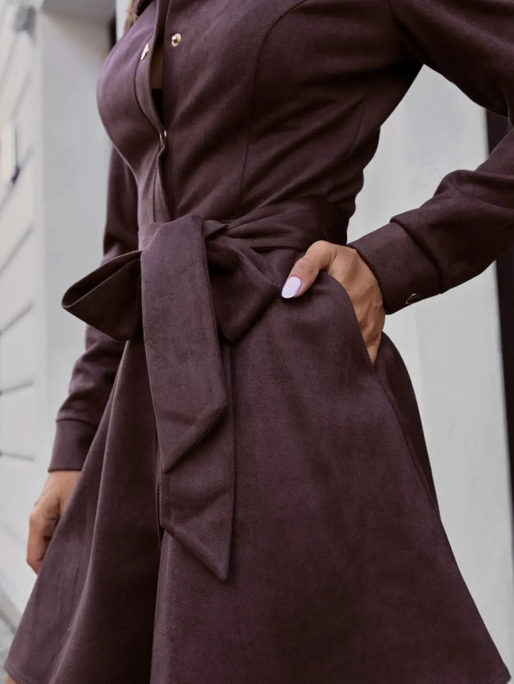 2025 Spring/Summer Womens Mini Dress with Long Sleeves Collar Single Chest Elegance Womens Sexy Dress Womens Dress 250103