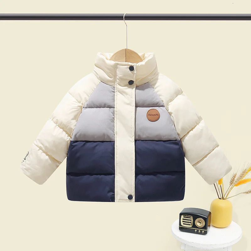 Kids Down Outerwear Winter Warm Coats Baby Stand Collar Down Jackets Children Clothing Thicken Windproof Boys Girls Parkas 241226