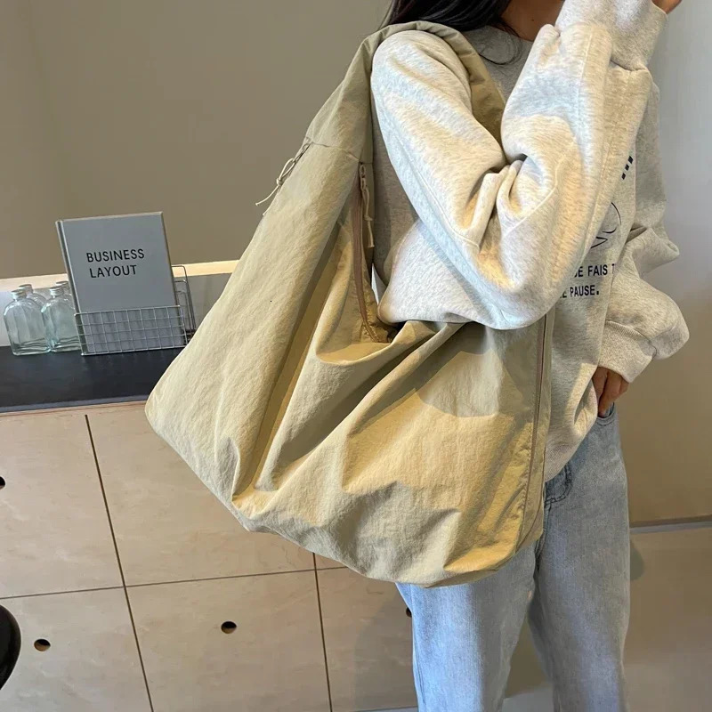 Underarm Large Capacity Canvas Bag for Women Fashion Casual Versatile Shoulder Bag Minimalist Tote Bag Paquete Tote 250102
