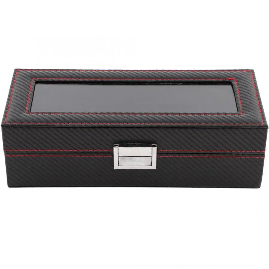 Watch stand 5Slot watch box travel carbon fiber case jewelry display storage collector for watch storage organizer of watch case 250102