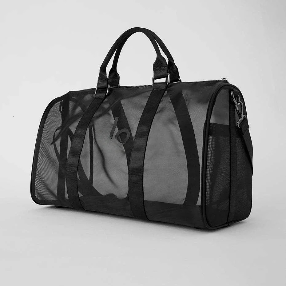 Fashion Yoga Transparent Mesh Bag Luggage Fitness Sports Outdoor Travel Diagonal Cross 241226