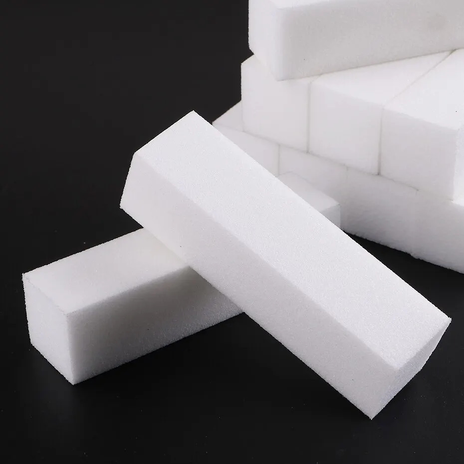 10pcs Nail Files Buffer Block Set Manicure Pedicure Care Art Buffing Sanding Polishing White Sponge Buffers File Tools 241230