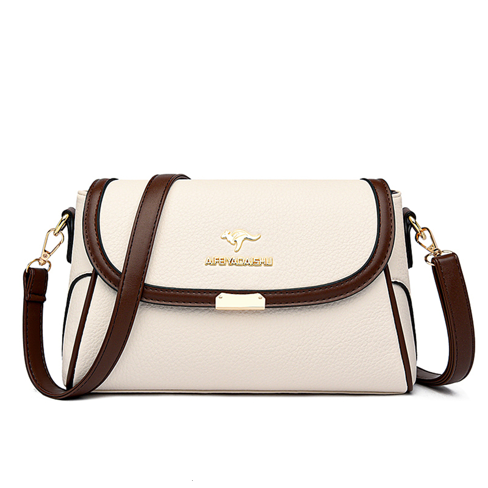 Solid Color High Quality Leather Small Shoulder Bagsfor Women 2024 New Messenger Bags With Strapdesigner Crossbody Bag Sac Amain