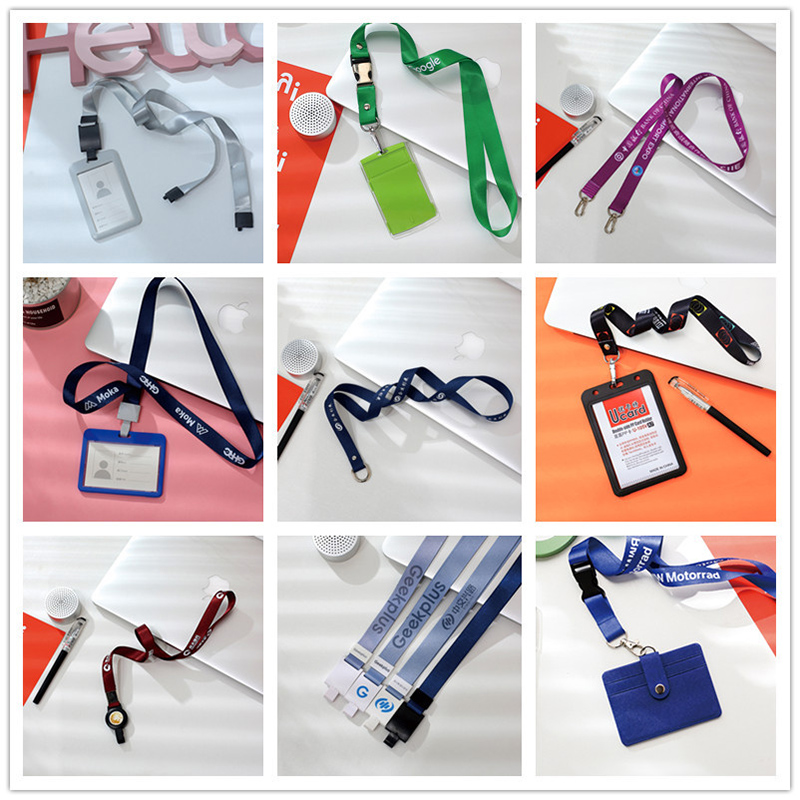 Factory Custom Printed Lanyard For Keys Logo Custom Design Badge Holder & Staff Cards multicolored Personalized Printing neck Landyard with logo
