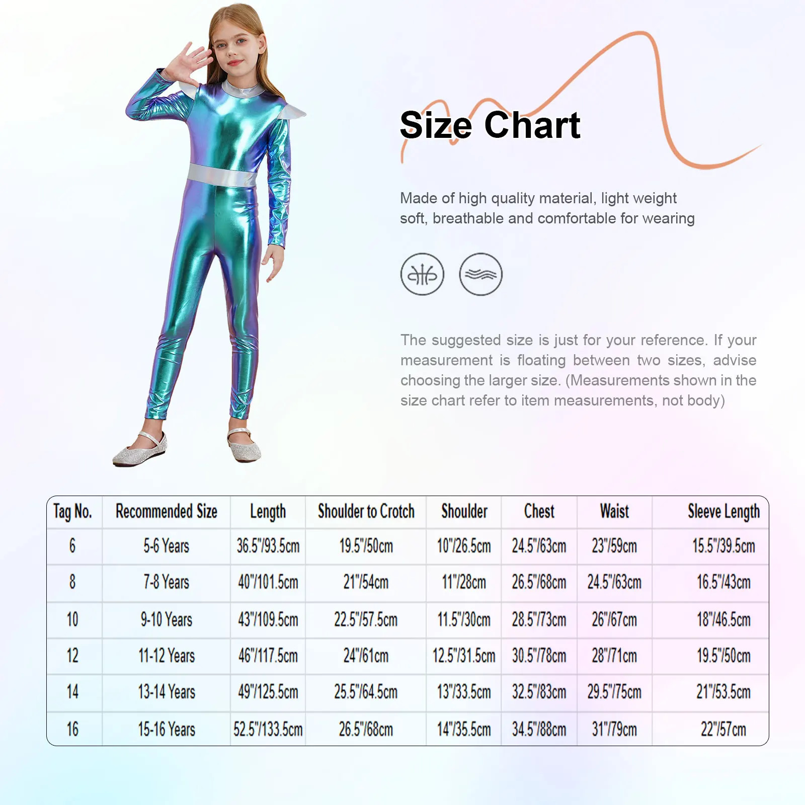 Kids Girls Halloween Alien Robot Cosplay Costume Space Astronaut Themed Fancy Party Dress Up Long Sleeve Shiny Metallic Jumpsuit 241230z