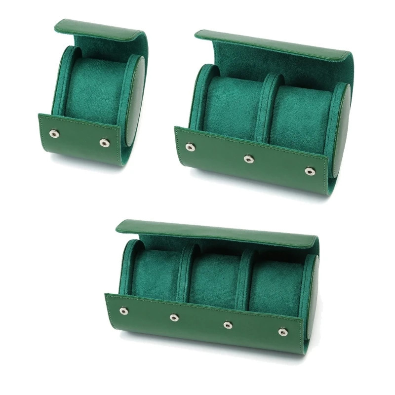 Portable 3Slots Travel Business Watch Storage Box Leather Display Retro Watch Stand Leather Box 250102