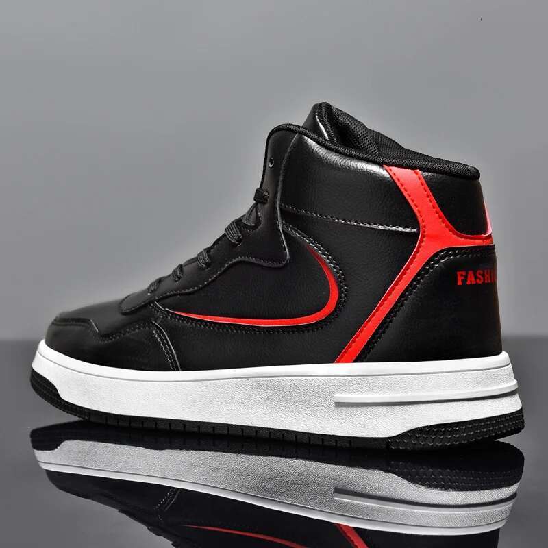 Brand Mens High-top Non-slip Basketball Breathable Tennis Co mfo rtable Leather Sports Shoes Unisex Sneakers