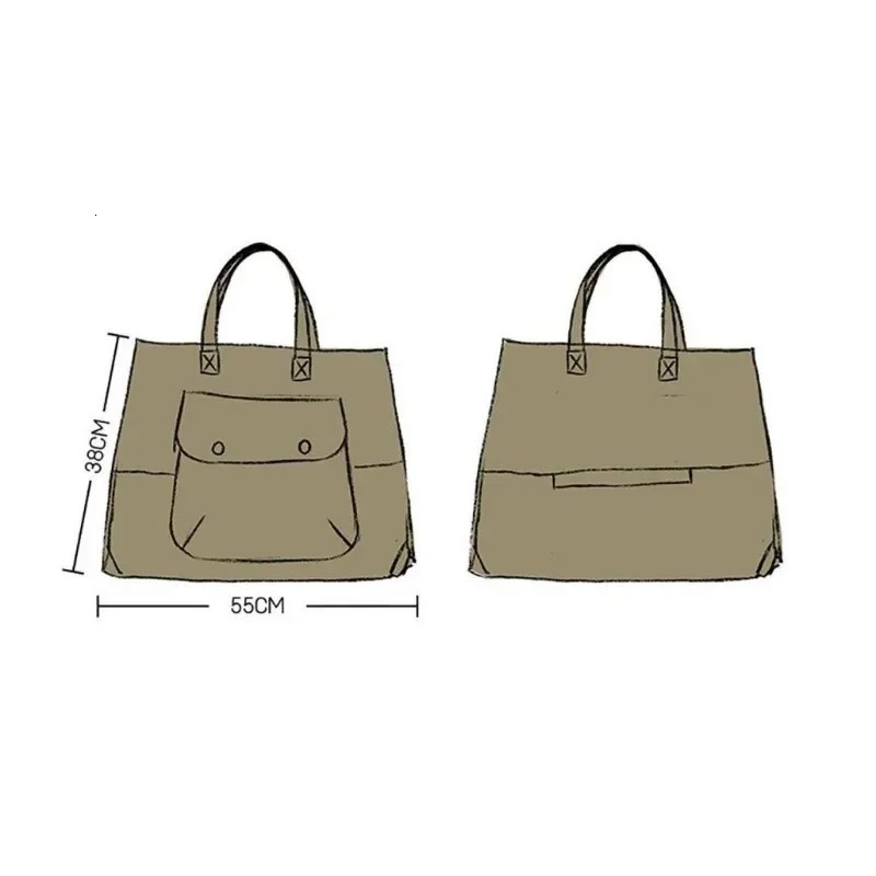 GAINNY Large Capacity Japanese Nylon Tote Bag Women Waterproof Harajuku Big Shoulder Bag Handbag for Commuting Work Shopping 250102