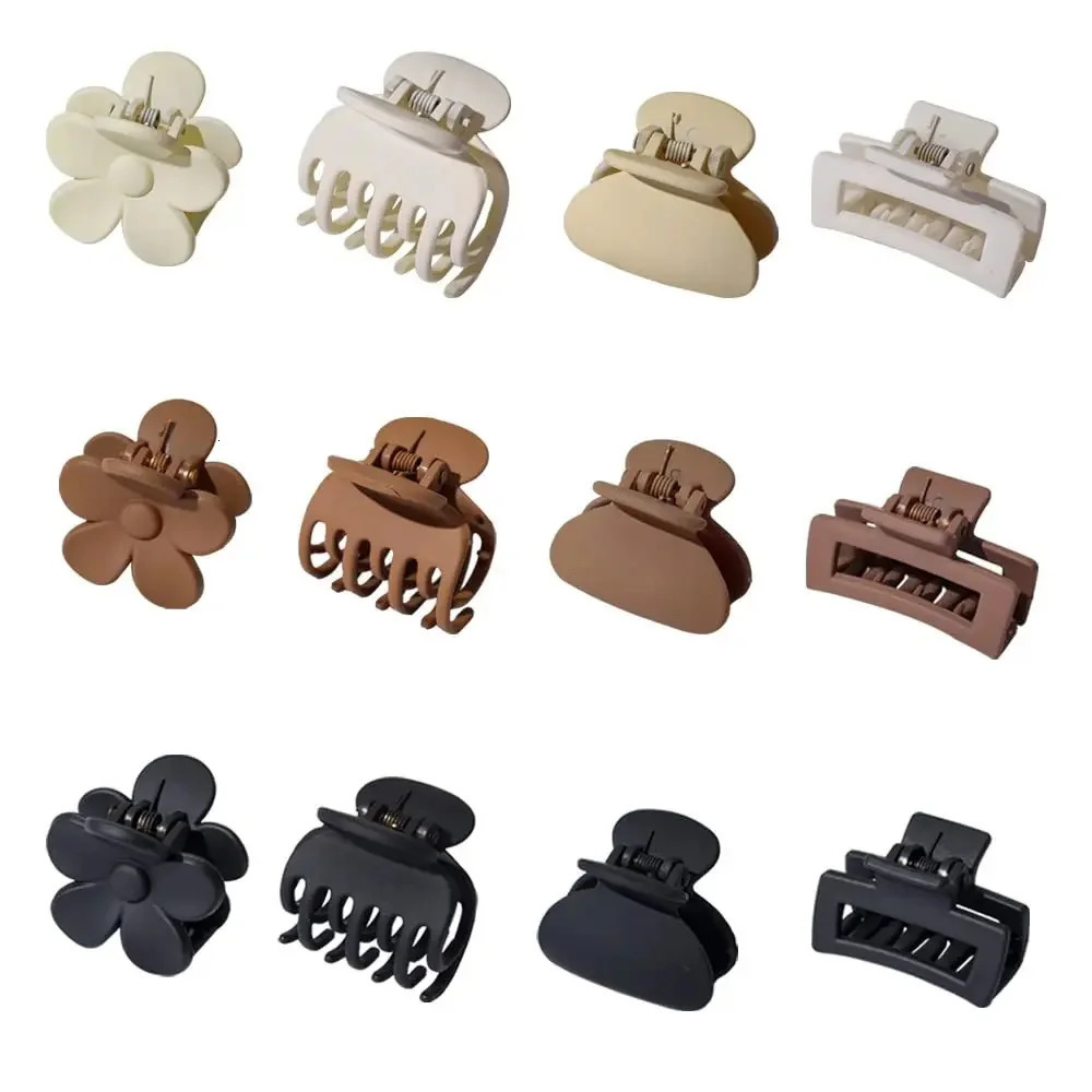 12 small claw clips for thin/medium thick hair 1.5-inch mini matte chin clip 250102