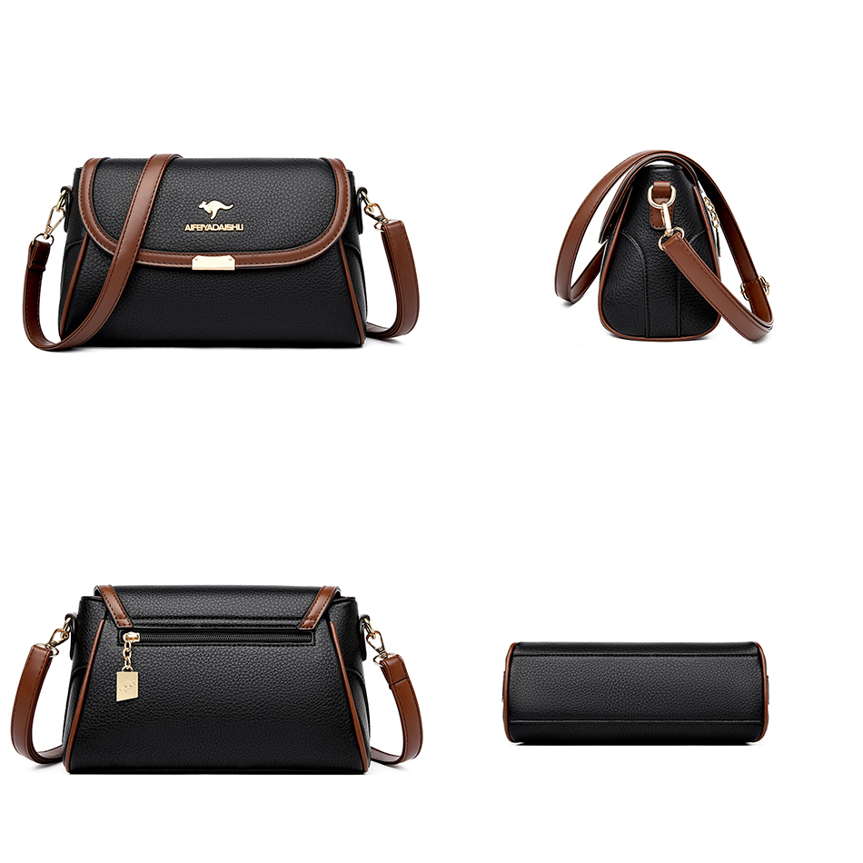Solid Color High Quality Leather Small Shoulder Bagsfor Women 2024 New Messenger Bags With Strapdesigner Crossbody Bag Sac Amain