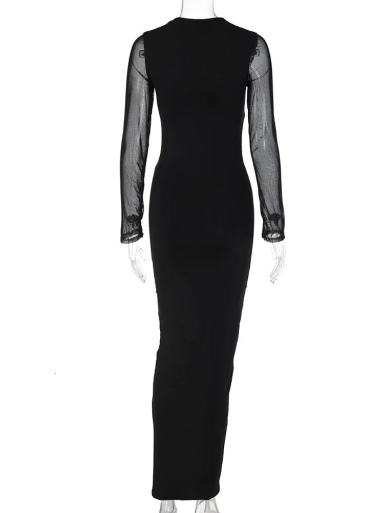 Avrilyaan Black deep v backless Sexy Dresses For Women 2023 Robes Elegant Party Evening Dress Bodycon Long Autumn Vestidos 250103