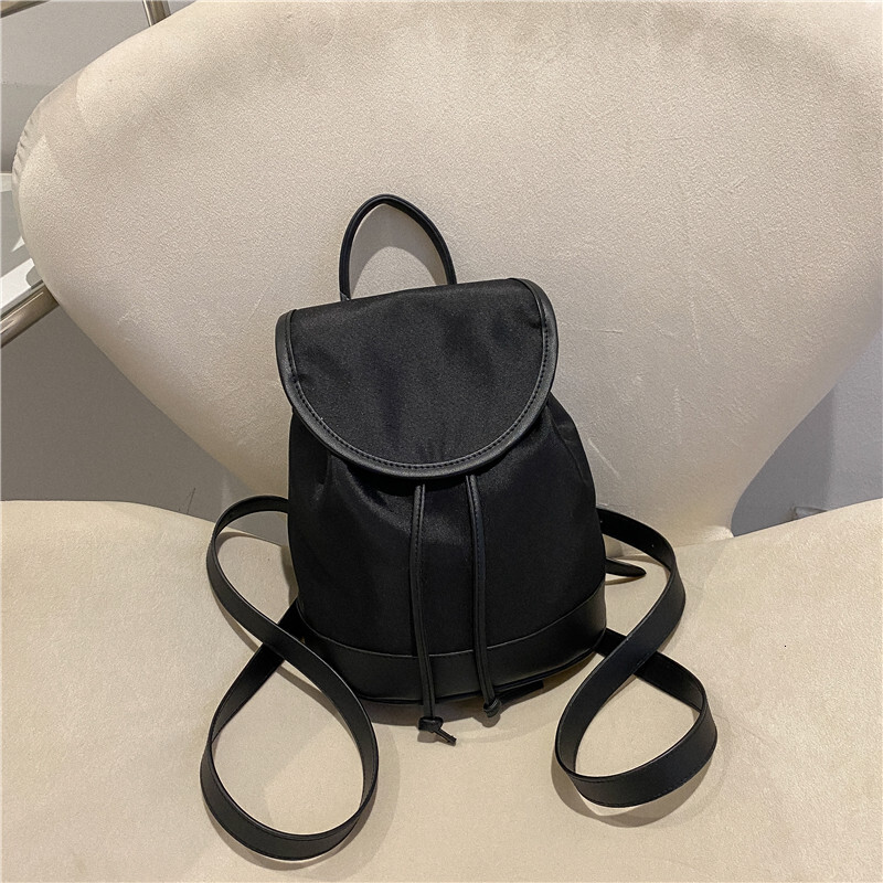 Casual Canvas PU Solid Simple Large Capacity High Quality Sense Of Backpack For Women 2024 Fashion Classic Style