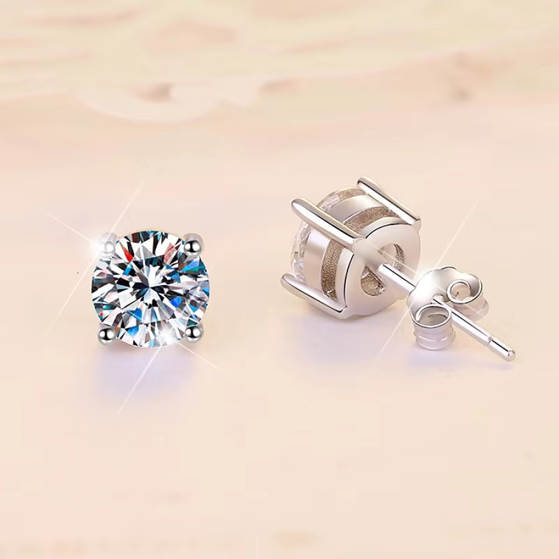 Factory Wholesale Waterproof Nickel free GRA Dia Jewelry Sier Sterg 0.5 karat Moissanite Earrings