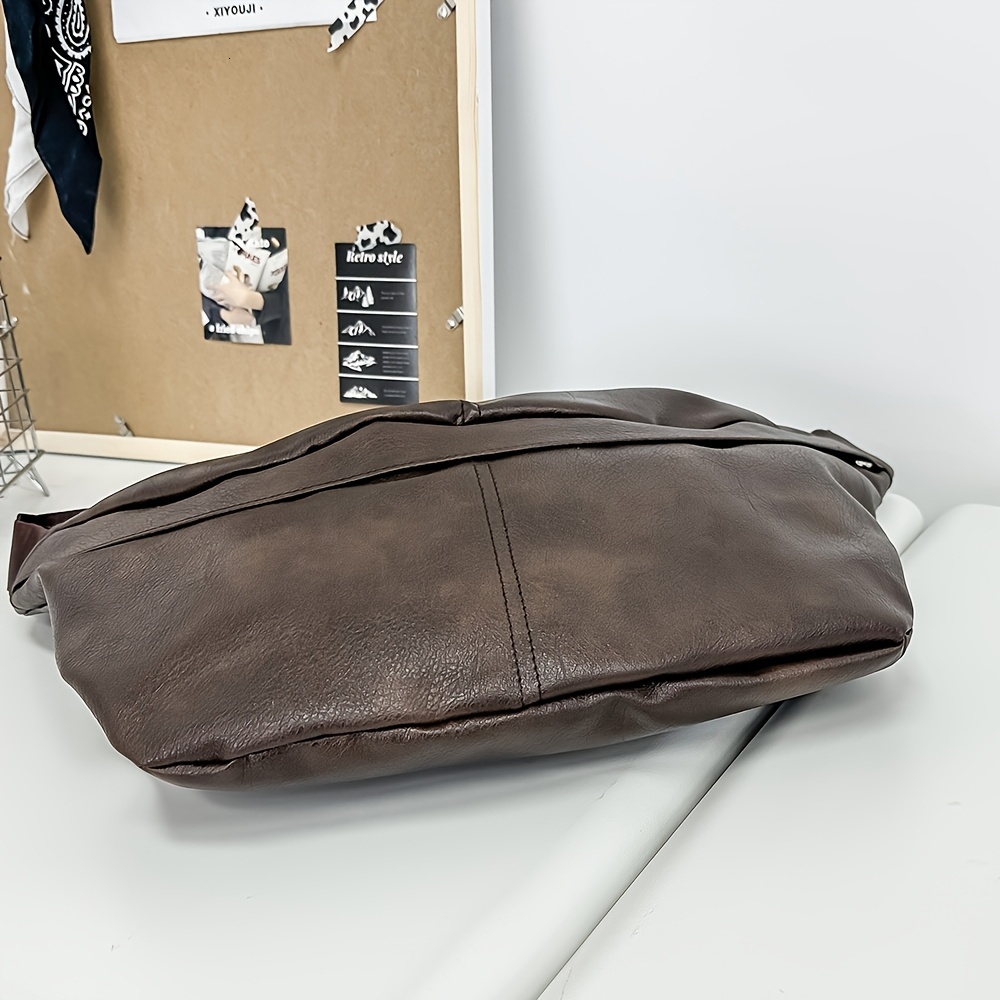 Retro Pu Chest Men Simple Fashion Crossbody Shoulder Dumpg Large Capacity Commuter Bag
