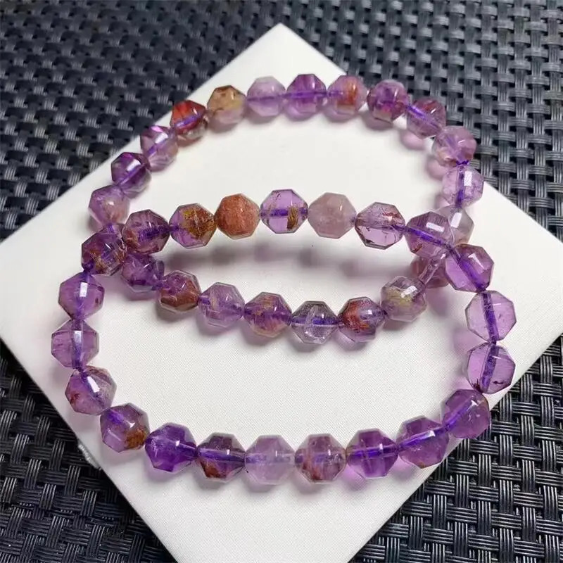 8MM Natural Purple Garden Quartz Bracelet Fashion Crystal Quartz Gemstone Jewelry Reiki Healing Gift For Women 1PCS 250102