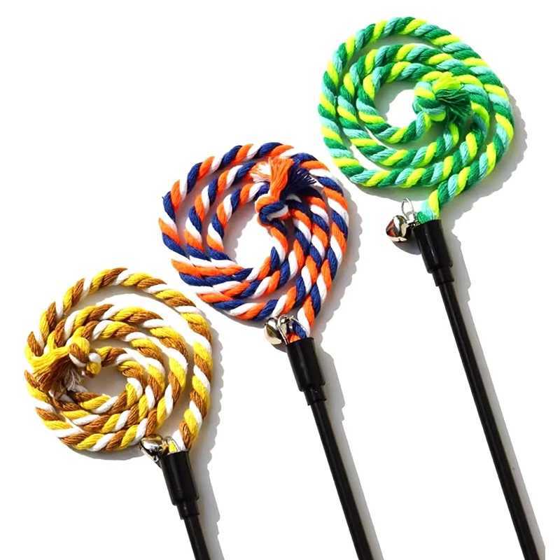 Cat Toy Interactive Teasing Rod with Rope for Cats to Chew and Chase Kitten Teaser Toy Pet Cats Wand Toys Stick Toy S251029