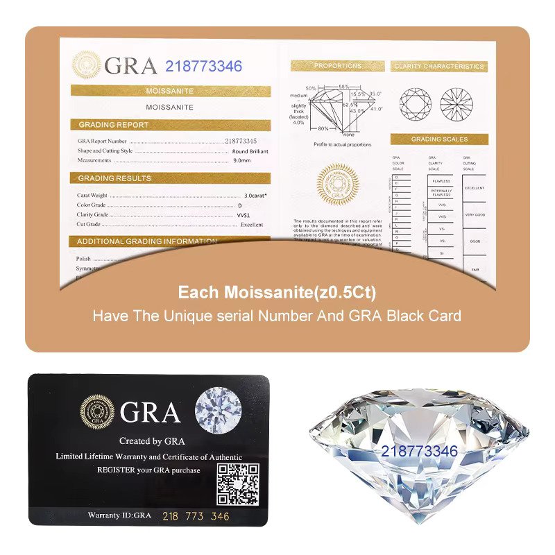 Factory Wholesale Waterproof Nickel free GRA Dia Jewelry Sier Sterg 0.5 karat Moissanite Earrings