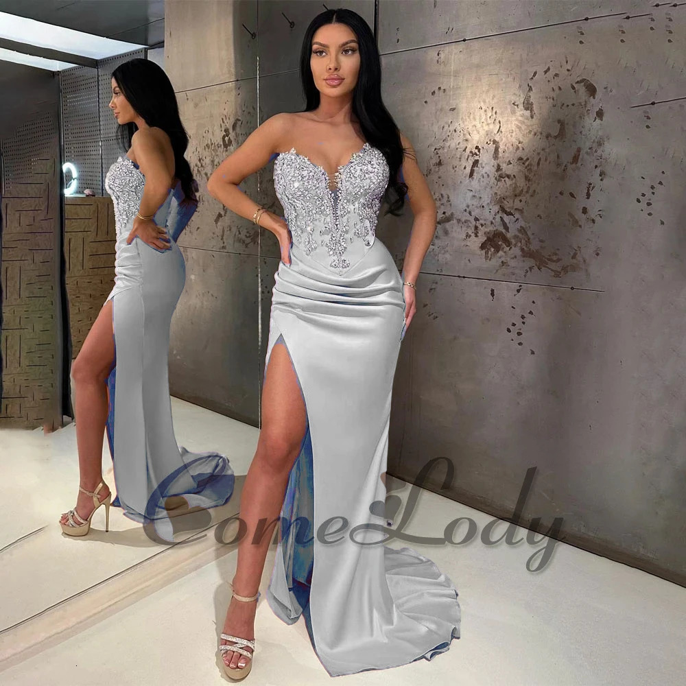 Comedy charming sweetheart womens Rhinestone front seam party dress custom 250103